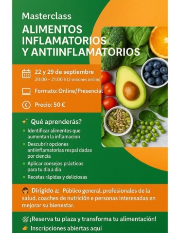 Masterclass- Alimentos Inflamatorios y Antiinflamatorios