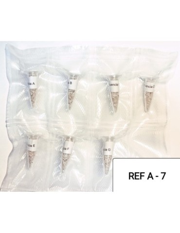 A-7 Kit 7 Biofrecuencias  , presentación en tubos para montarlas sobre esparadrapo